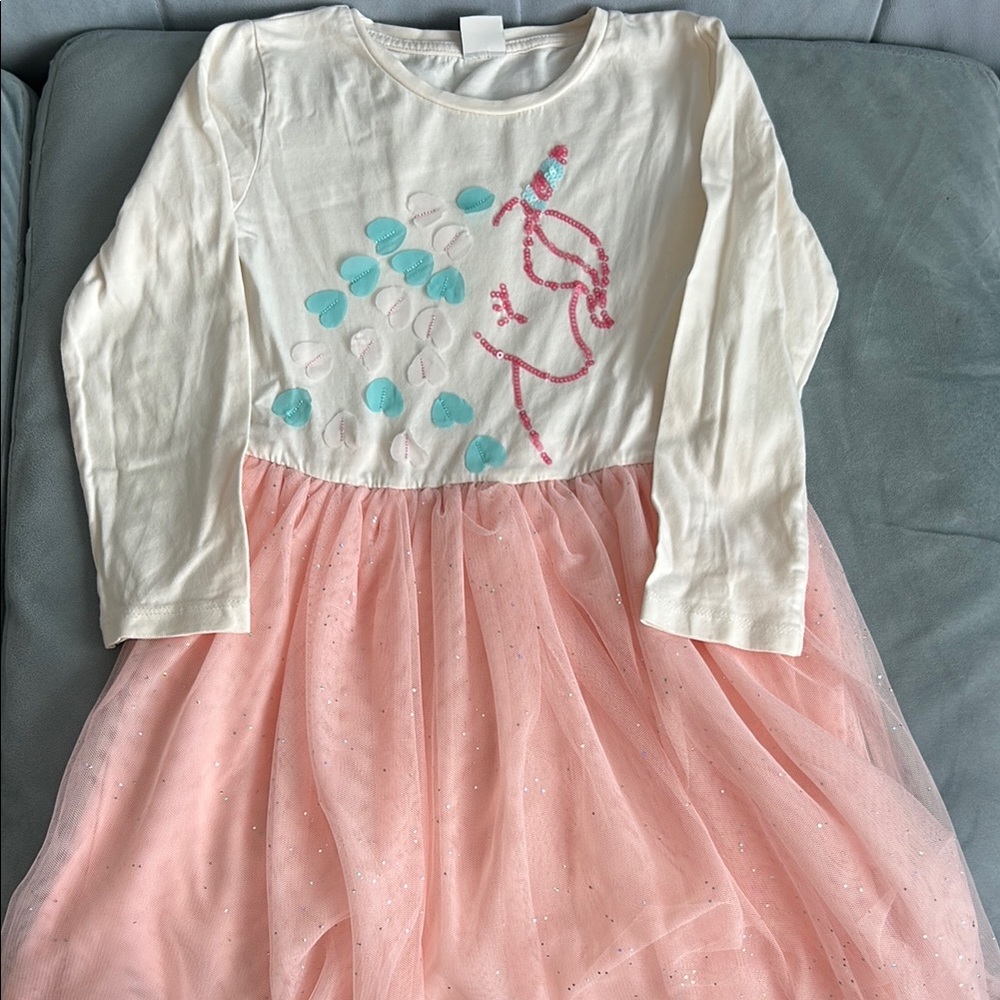 Pink and Cream Unicorn Dress